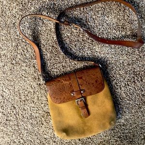 Mustard Yellow Leather Crossbody Bag from Most Wanted USA